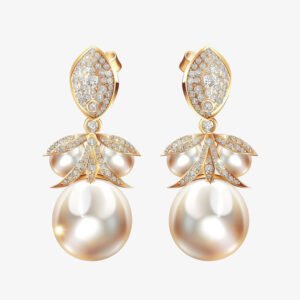 Pearl & Gold Drop Earrings